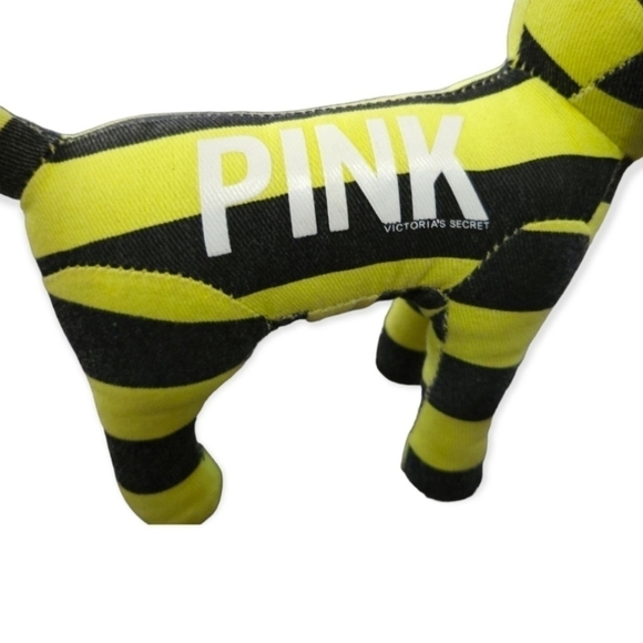 Victoria's Secret PINK Mini Dog Plush Collectible Dog Yellow Black Striped puppy - Picture 6 of 10